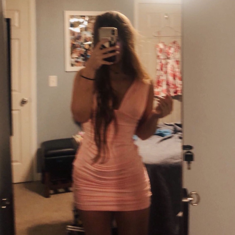 Pink Tight Fit Mini Dress. In great condition.
